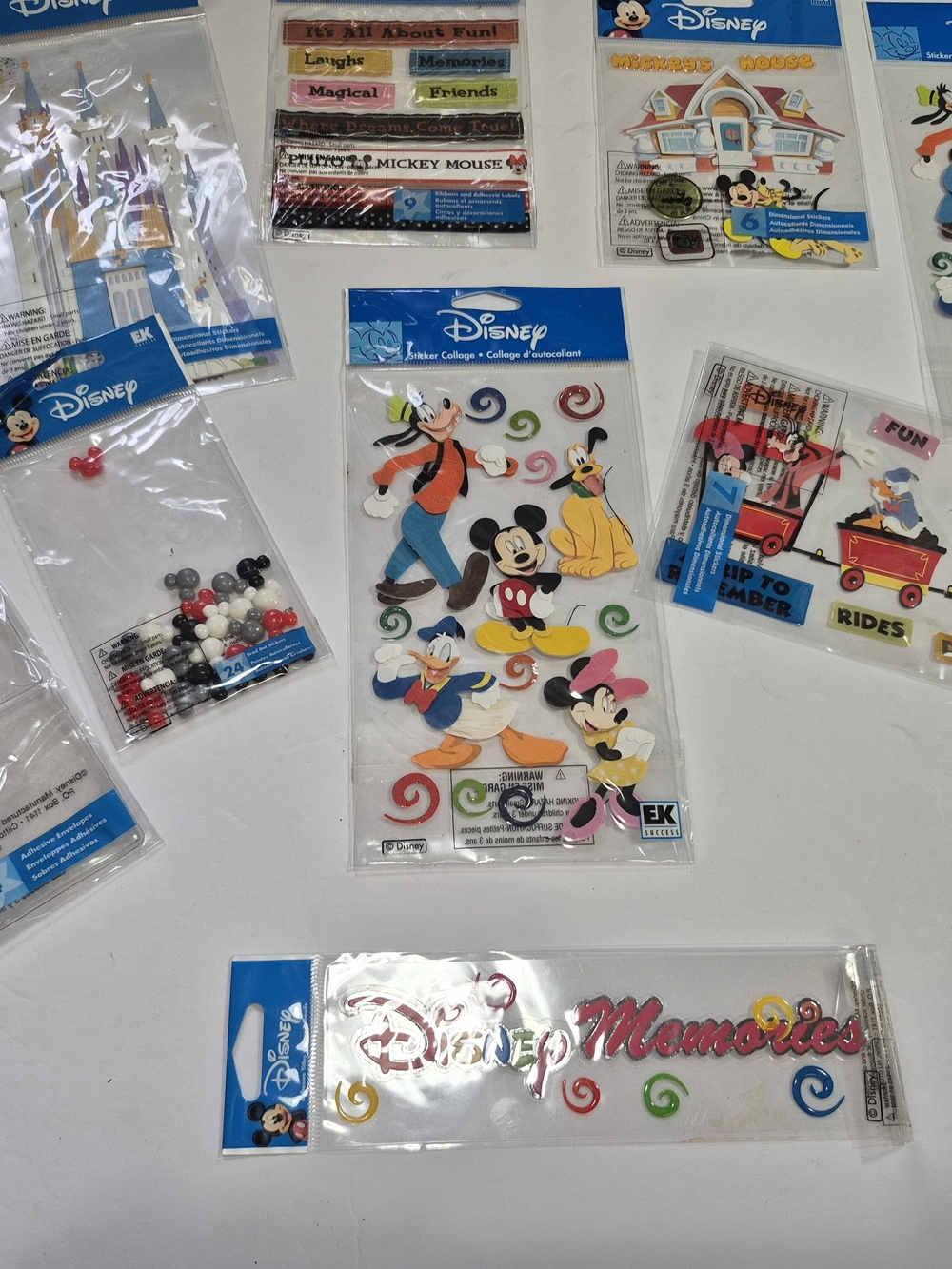 Disney Mickey Mouse And Friends Stickers — Red, Yellow, Black, Blue, Pink, Green